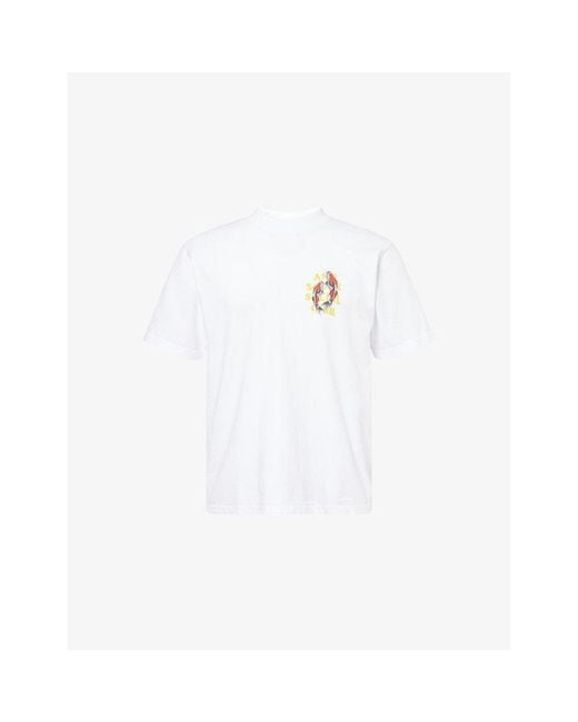 ANTI SOCIAL SOCIAL CLUB White Printed Crewneck Cotton-Jersey T-Shirt for men