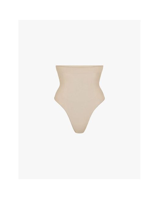 Skims Natural Seamless Sculpt High-Rise Stretch-Woven Thong
