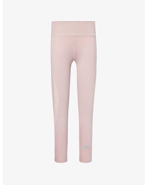Adidas By Stella McCartney Pink Optime Turning Stretch-recycled-polyester leggings
