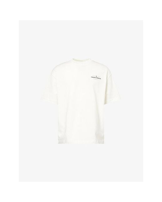 The Couture Club White Copyright Graphic Text-Print Cotton T-Shirt for men
