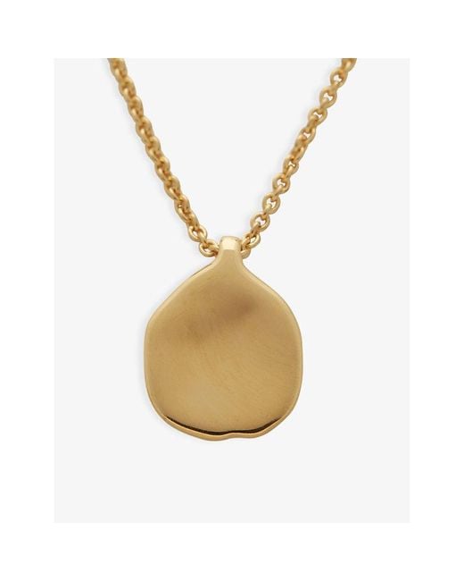 Monica Vinader Metallic Mv Siren Petal 18Ct-Plated Vermeil And Sterling Chain Necklace