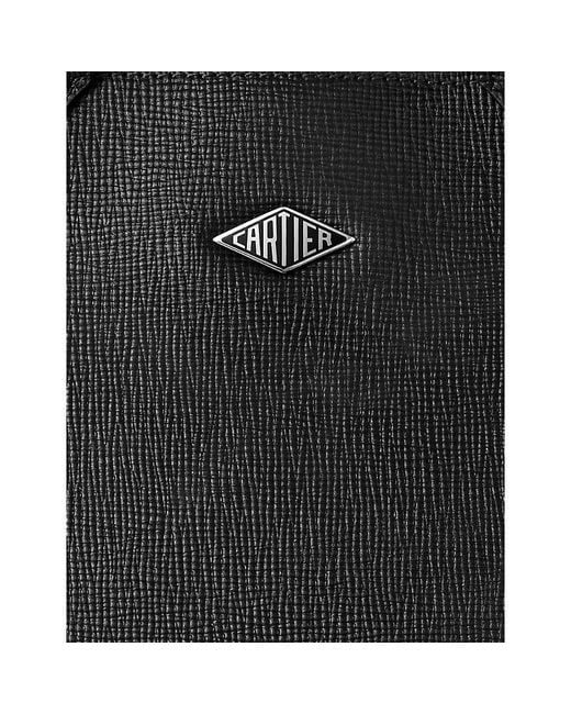 Cartier Black Losange Large Leather Backpack for men