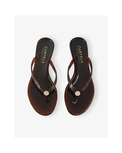 Carvela Kurt Geiger Brown Arena Jelly Sandals