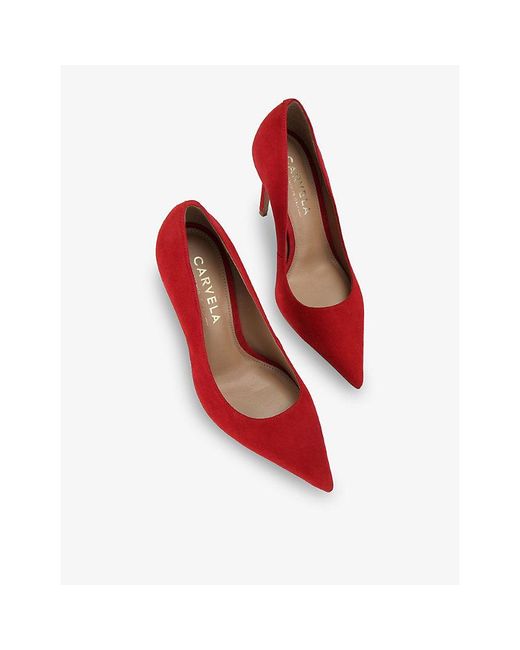 Carvela Kurt Geiger Red Eterno Suede Courts
