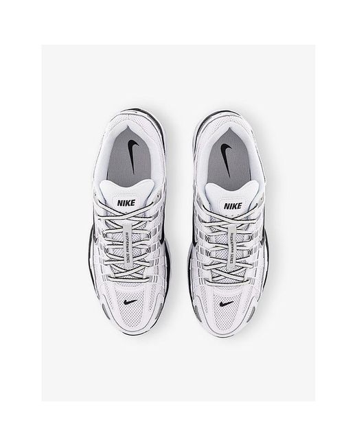 Nike White P-6000 Leather And Mesh Low-Top Trainers for men