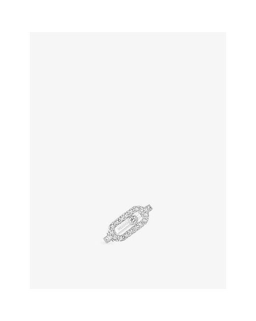 Messika White Move Uno Pave 18Ct And 0.25Ct Diamond Single Ear Clip