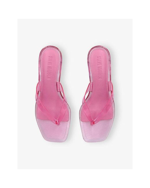 Steve Madden Pink Tracie Heeled Jelly Sandals