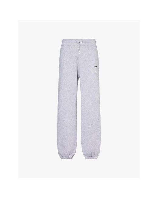 MKI Miyuki-Zoku Gray Uniform Brand-Print Cotton-Blend Jogging Bottoms for men