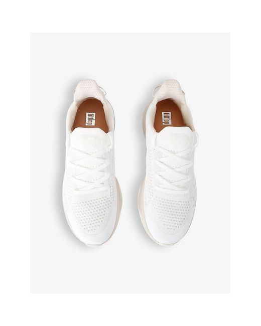 Fitflop White Vitamin Ffx Knitted Low-top Trainers