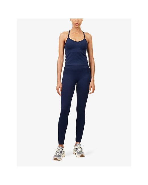 ADANOLA Blue Classic Seamless Gym Leggings