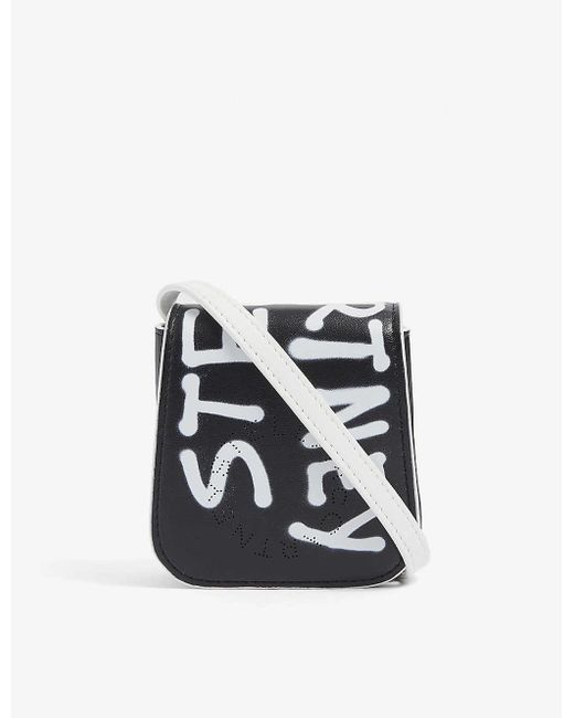Stella McCartney Graffiti-print Faux-leather Cross-body Card Holder Bag ...