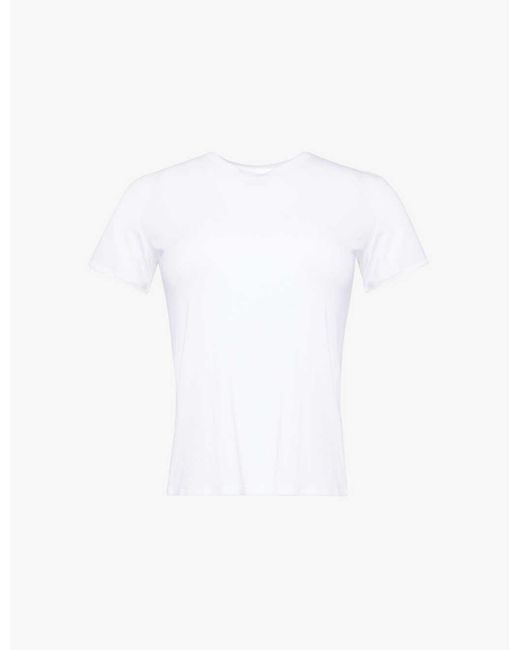 Alo Yoga White All Day Relaxed Fit Stretch-jersey T-shirt