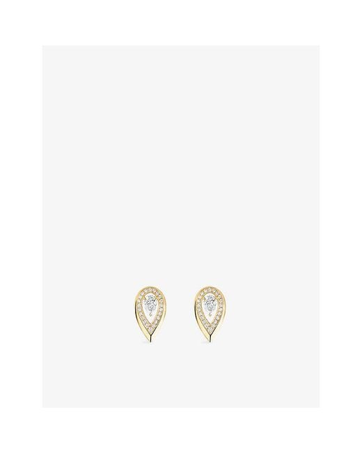 Messika Metallic Fiery And 0.10Ct Diamond Stud Earrings