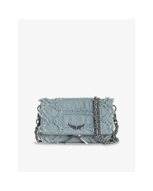 Zadig & Voltaire Blue Rock Denim Clutch Bag