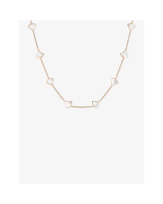 BVLGARI White Divas' Dream 18Ct Sautoir-Set Mother-Of-Pearl Necklace