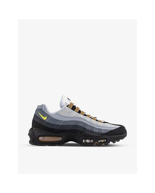 Nike Air Max 95 Branded-tongue Leather Mid-top Trainers in Blue for Men |  Lyst Canada