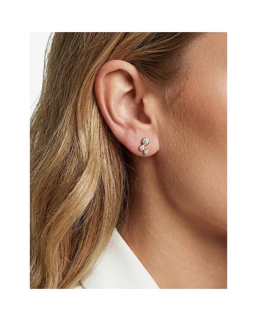 Sif Jakobs White Sardinien Tre Rhodium-Plated Sterling And Cubic Zirconia Stud Earrings