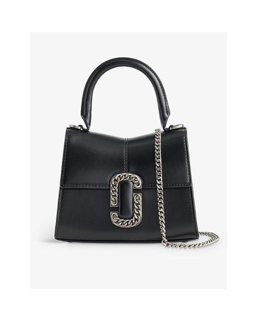 Marc Jacobs Black The Leather Mini Top Handle Bag