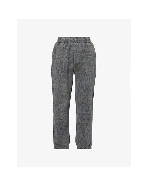 Cole Buxton Gray Realtree Washed Cotton-Jersey Jogging Bottoms for men
