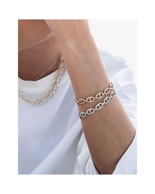 Apm Monaco Metallic Maille Marine Sterling- And Zirconia Bracelet for men