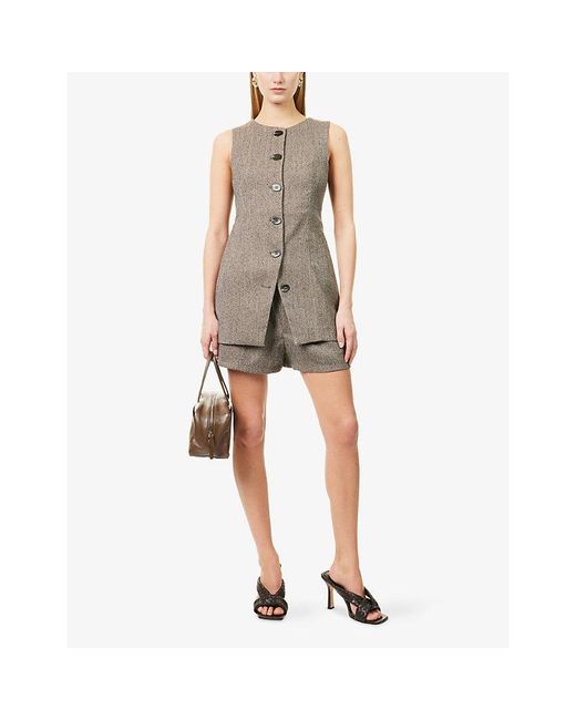 Dissh Natural Frankie Tweed Tunic Vest
