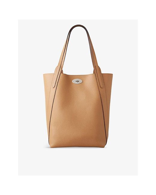 Mulberry Natural North South Bayswater Leather Tote Bag