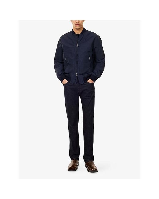 Emporio Armani Blue J45 Regular-Fit Stretch-Denim Jeans for men