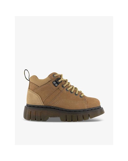 Dr. Martens Brown Savanh Tan Woodard Lace-up Suede Hiker Boots