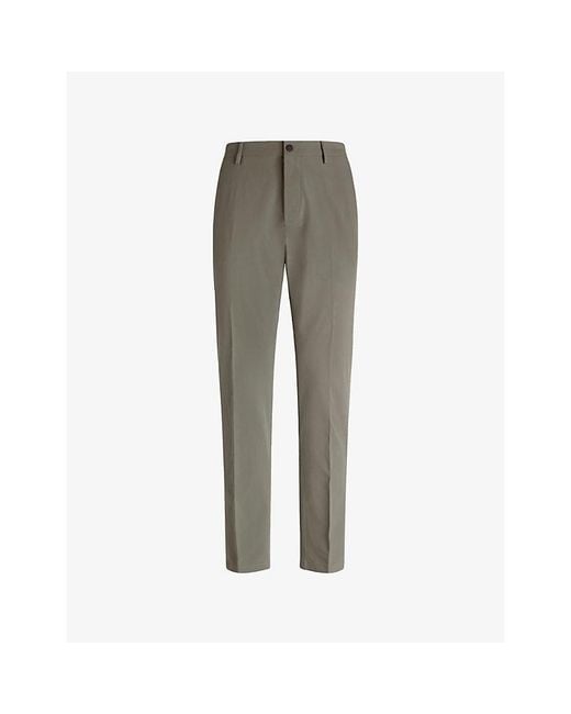 Boggi Gray Btech Performance Slim-Leg Stretch-Woven Trousers for men