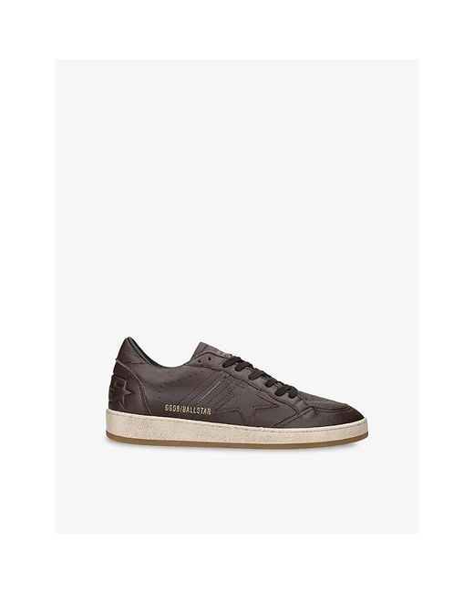 Golden Goose Deluxe Brand Brown Ball Star 55381 Leather Trainers