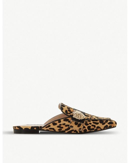 Steve Madden Brown Karisma Leopard-print Backless Loafers
