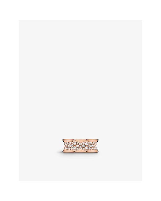 BVLGARI White B.Zero1 18Ct Rose- And 1.63Ct Brilliant-Cut Diamond Ring