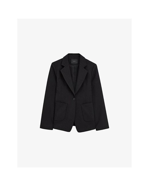 Joseph Black Glenview Single-Breasted Stretch-Wool Blazer