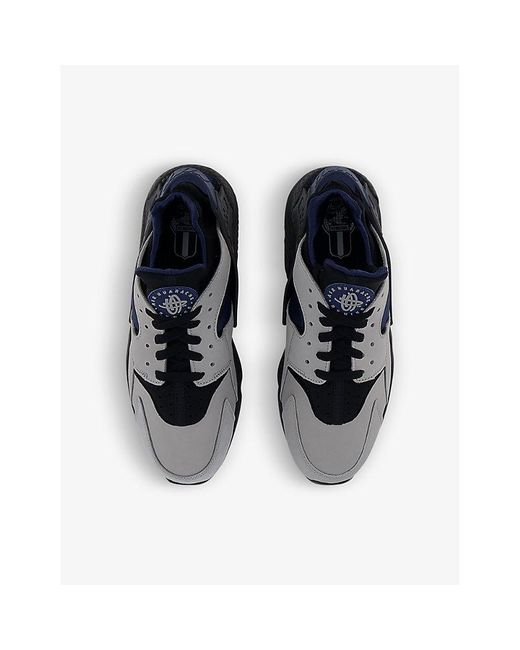 Nike Air Huarache Leather And Neoprene Trainers in Blue for Men | Lyst