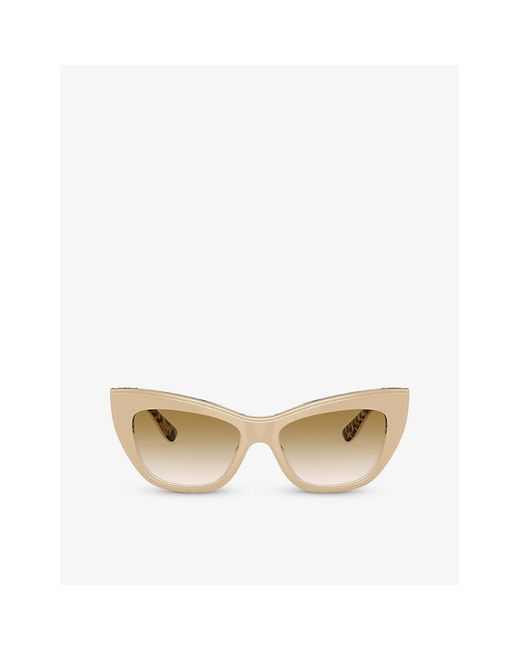 Dolce & Gabbana Natural Dg4417 Cat-eye Acetate Sunglasses