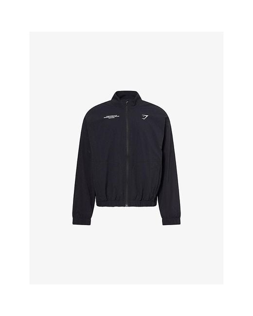 GYMSHARK Blue Condition Club Long-Sleeve Nylon Blend Track Jacket for men