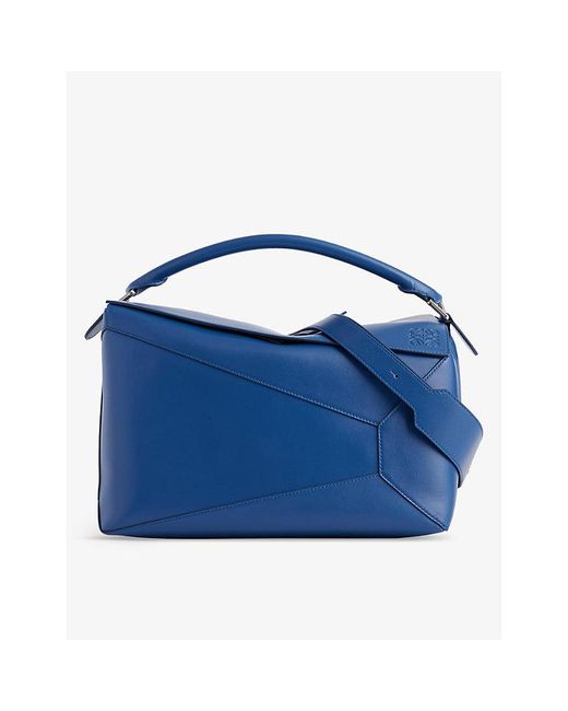Loewe Blue Puzzle Edge Leather Cross-body Bag for men