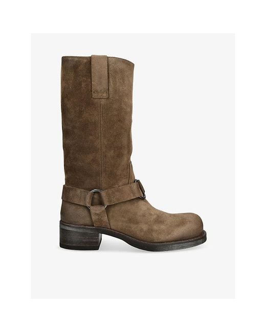 Officine Creative Brown Dana Suede Boots