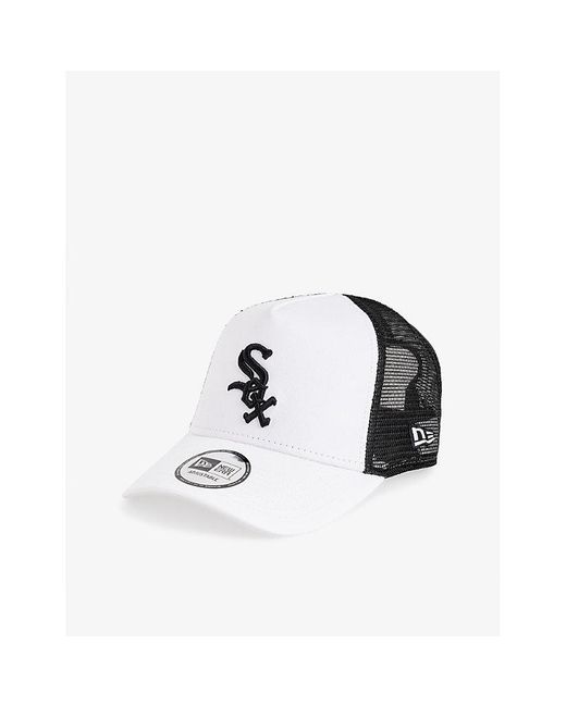 KTZ White Chicago Sox Brand-embroidered Cotton-twill Trucker Cap for men