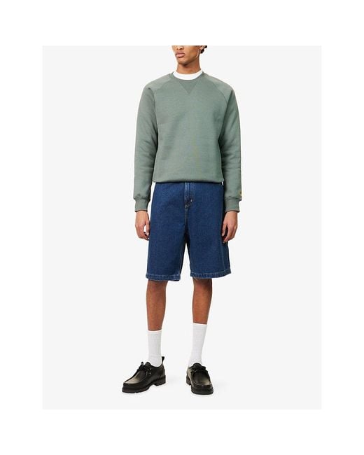 Carhartt Blue Brandon Five-Pocket Denim Shorts for men