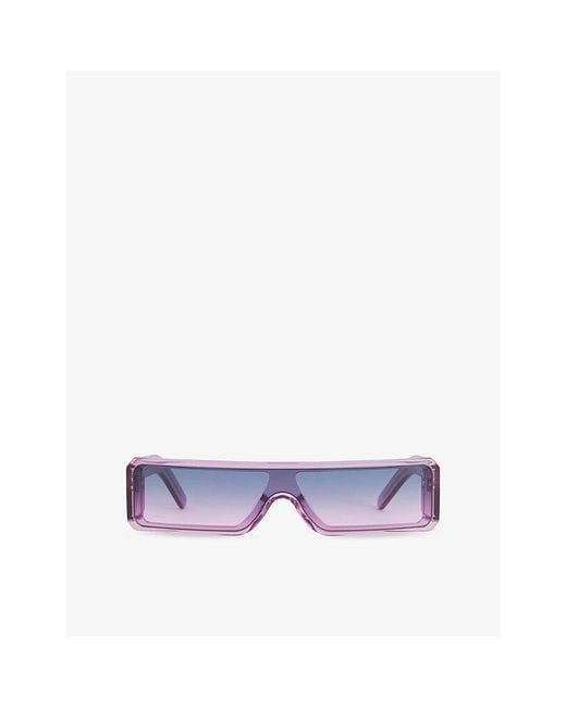 Rick Owens Purple Gethshades Rectangular-Frame Acetate Sunglasses for men