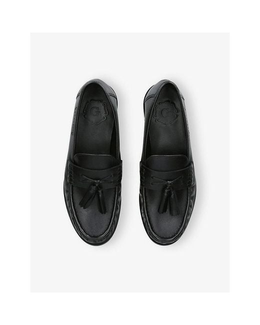 GRENSON Black Omar Leather Loafers for men