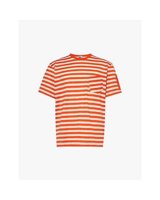 Sunspel Orange X Nigel Cabourn Striped Cotton-jersey T-shirt for men
