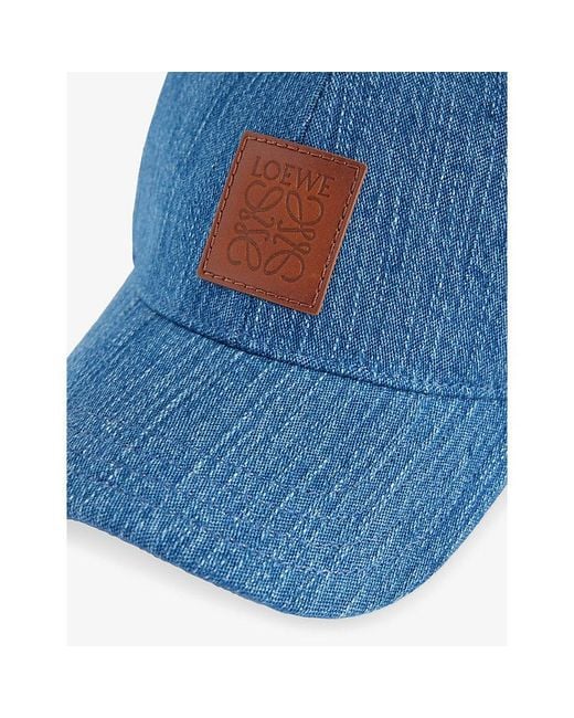 Loewe Blue Logo-Patch Cotton Cap for men