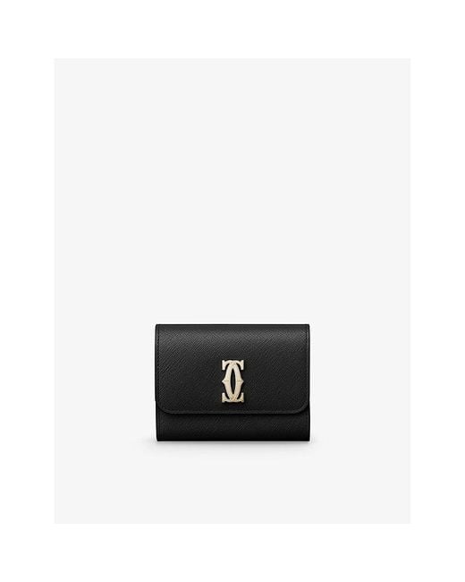 Cartier Black C De Mini Leather Wallet