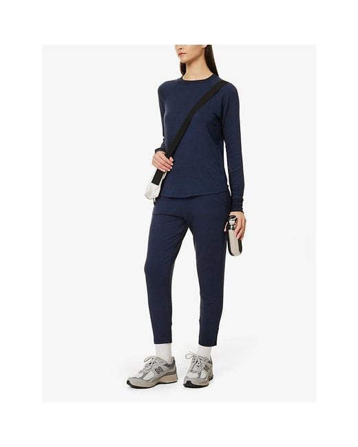 Splits59 Blue Warm Up Stretch-Woven Fleece Sweatshirt