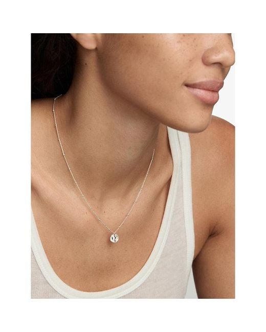 Monica Vinader Metallic Mv Siren Muse Disc 18Ct Vermeil Chain Necklace