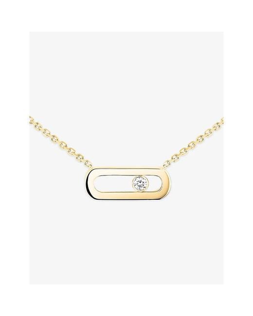 Messika White Move Uno 18Ct And 0.02Ct Diamond Necklace
