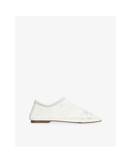 Steve Madden White Mino Leather Shoes