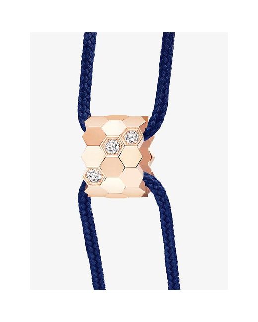 Chaumet Blue Bee De 18Ct Rose- And 0.05Ct Brilliant-Cut Diamond Bracelet